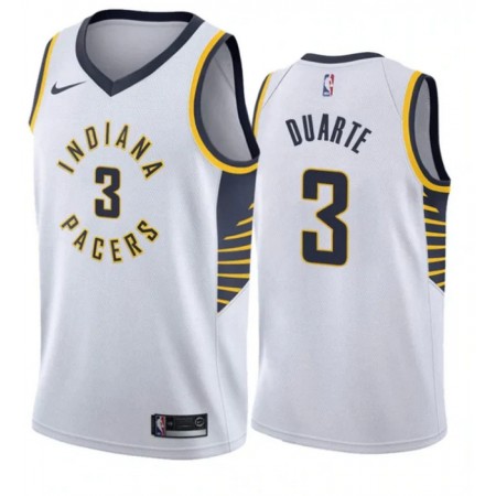 Dres Indiana Pacers Chris Duarte 3 Nike 2022-23 Association Edition Bijela Swingman